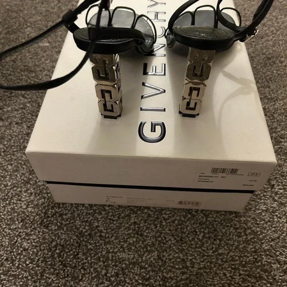 Givenchy Black Strappy Heels - Picture 3 of 6